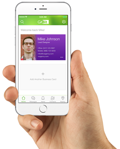 Eliminate the Traditional Business Card. Download GitBit now.